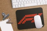 Pixel Red Black Small Mousepad