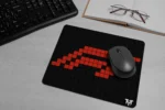Pixel Red Black Small Mousepad