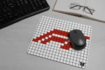 Pixel Red White Small Mousepad