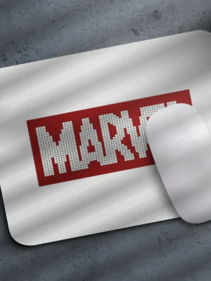 Marvel Pixel Red White Small Mousepad