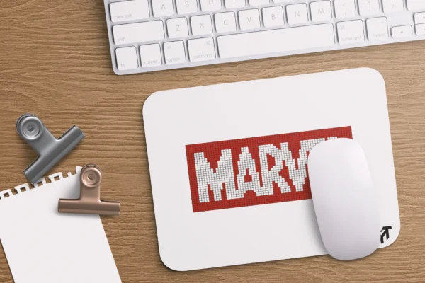 Marvel Pixel Red White Small Mousepad