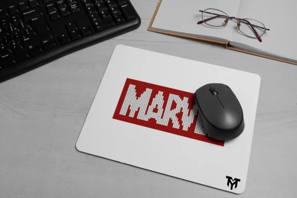Marvel Pixel Red White Small Mousepad