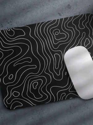 Contour Black Small Mousepad