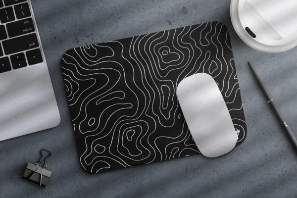 Contour Black Small Mousepad