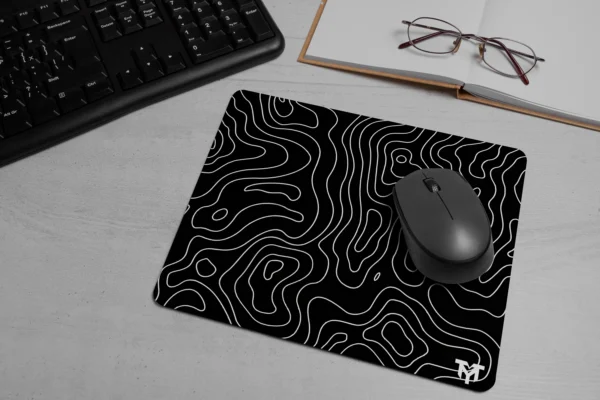 Contour Black Small Mousepad