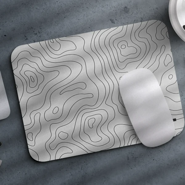 Contour White Small Mousepad