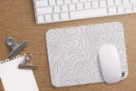 Contour White Small Mousepad